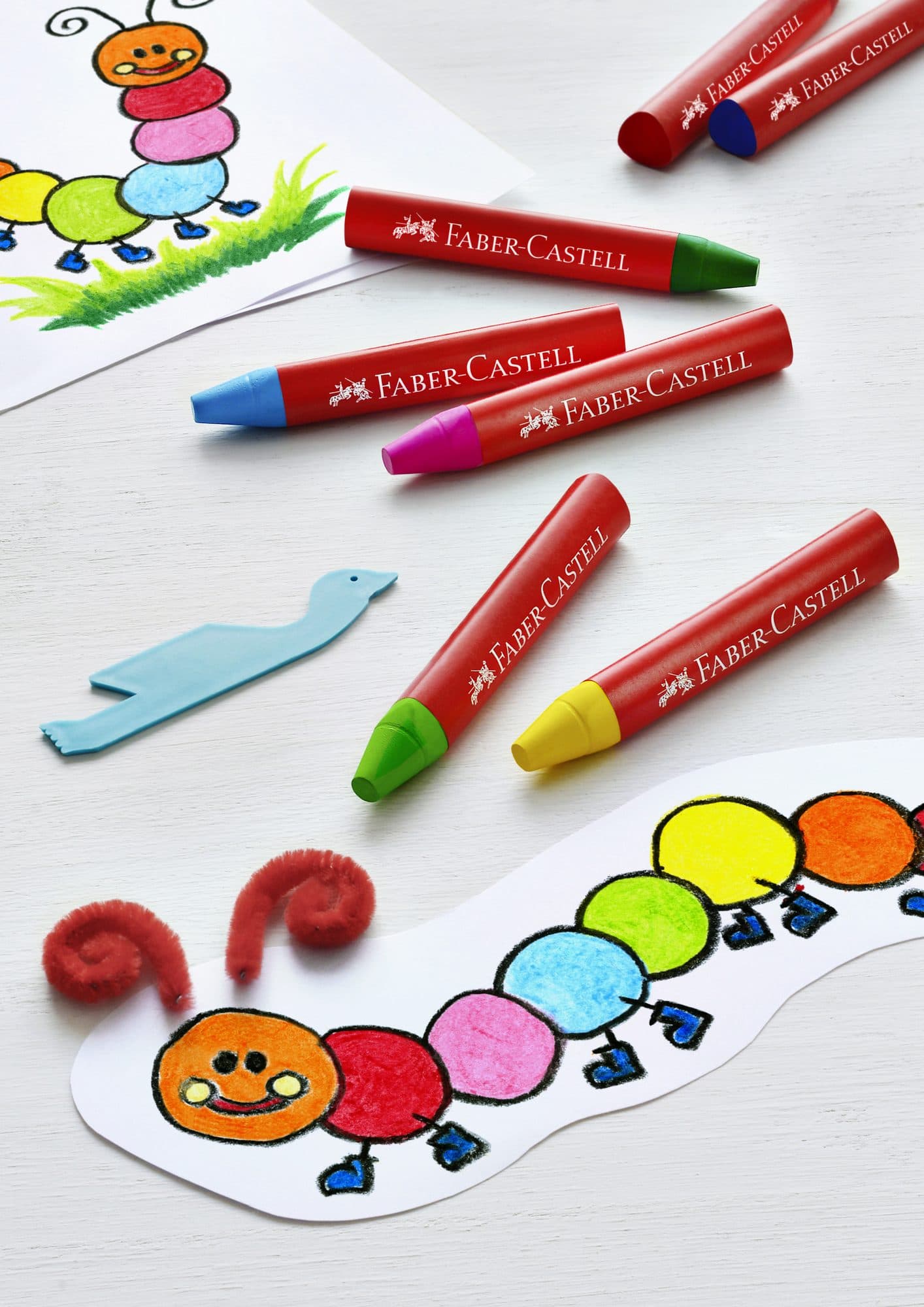 Waskrijt Faber-Castell driehoekig assorti set à 12 stuks 2
