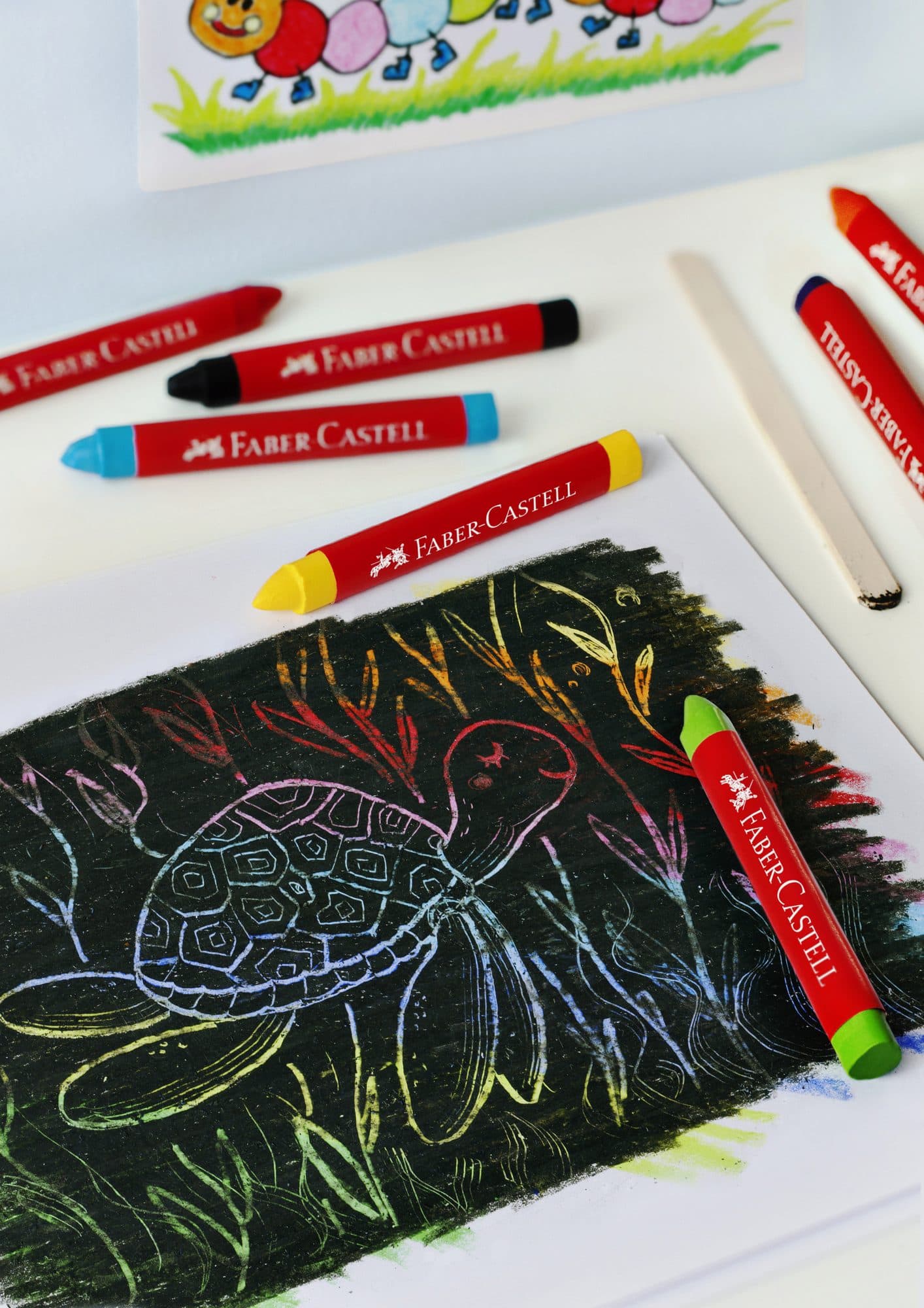 Waskrijt Faber-Castell driehoekig assorti set à 12 stuks 3