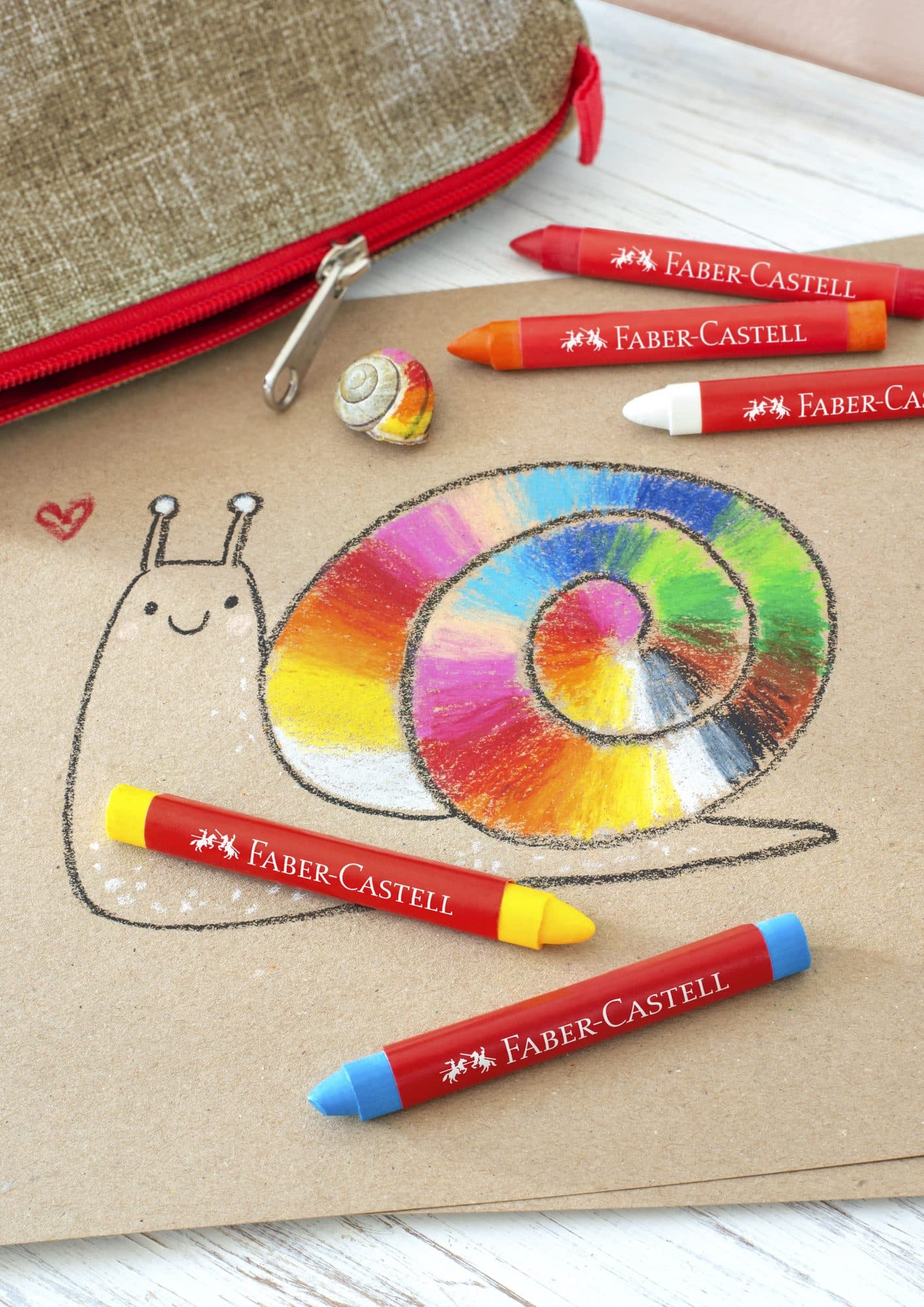 Waskrijt Faber-Castell driehoekig assorti set à 12 stuks 5