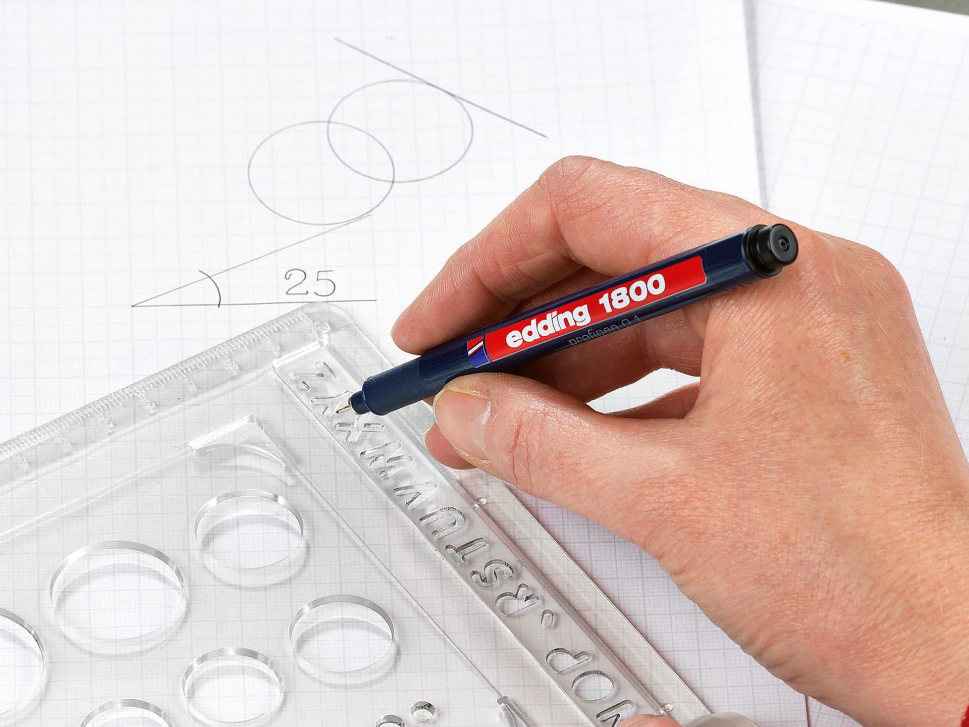 Fineliner edding 1800 0.25mm zwart 2