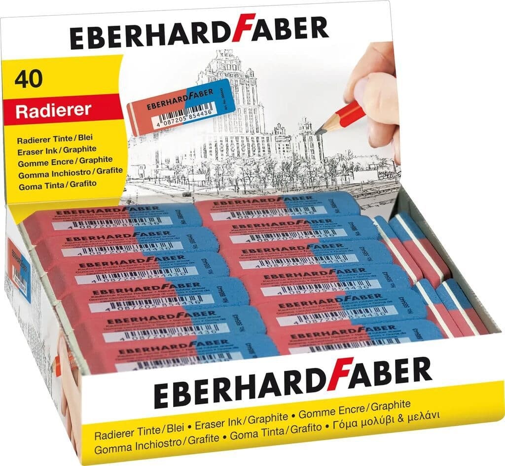 Gum Eberhard Faber EF-585443 potlood/inkt rood/blauw 2