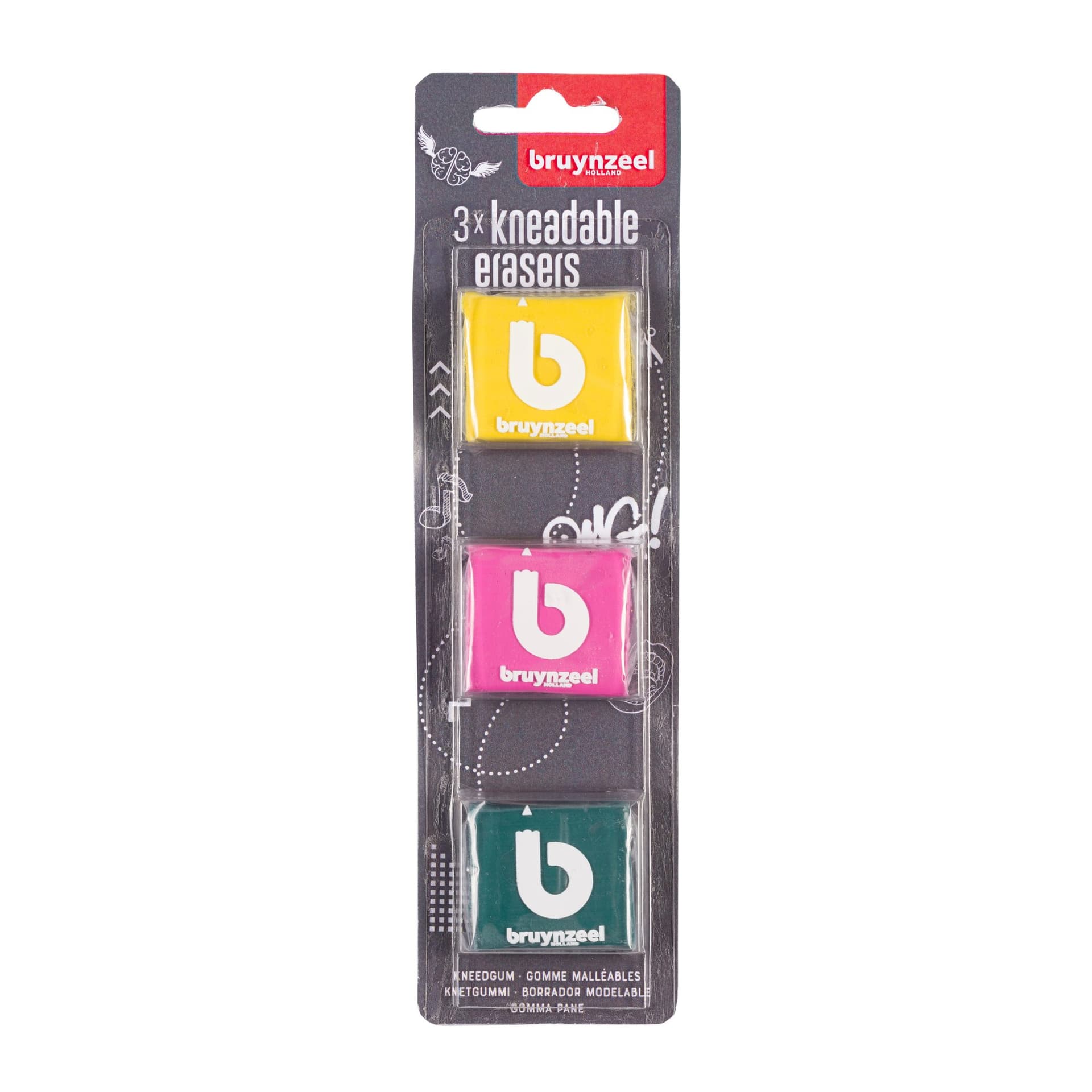 Kneedgum Bruynzeel Teens set à 3 kleuren