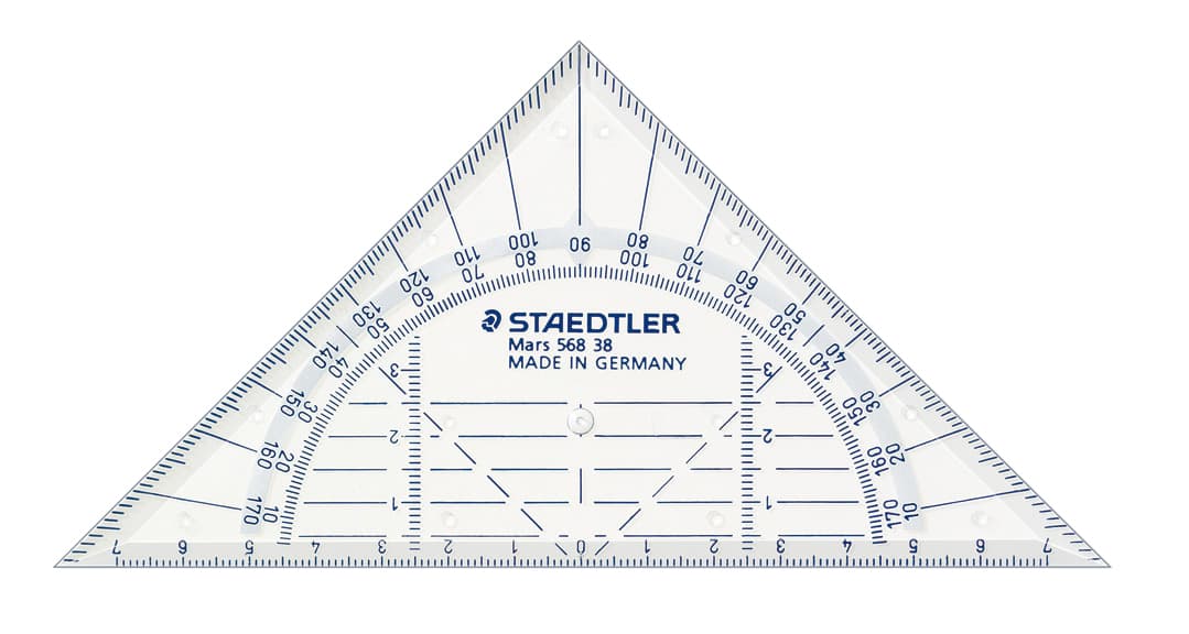Geodriehoek Staedtler 568 160mm transparant 2