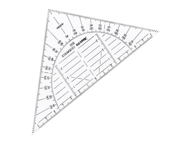 Geodriehoek Aristo 1550 160mm flexibel transparant 3
