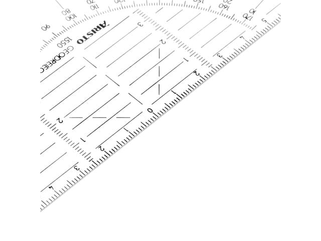 Geodriehoek Aristo 1550 160mm flexibel transparant 4