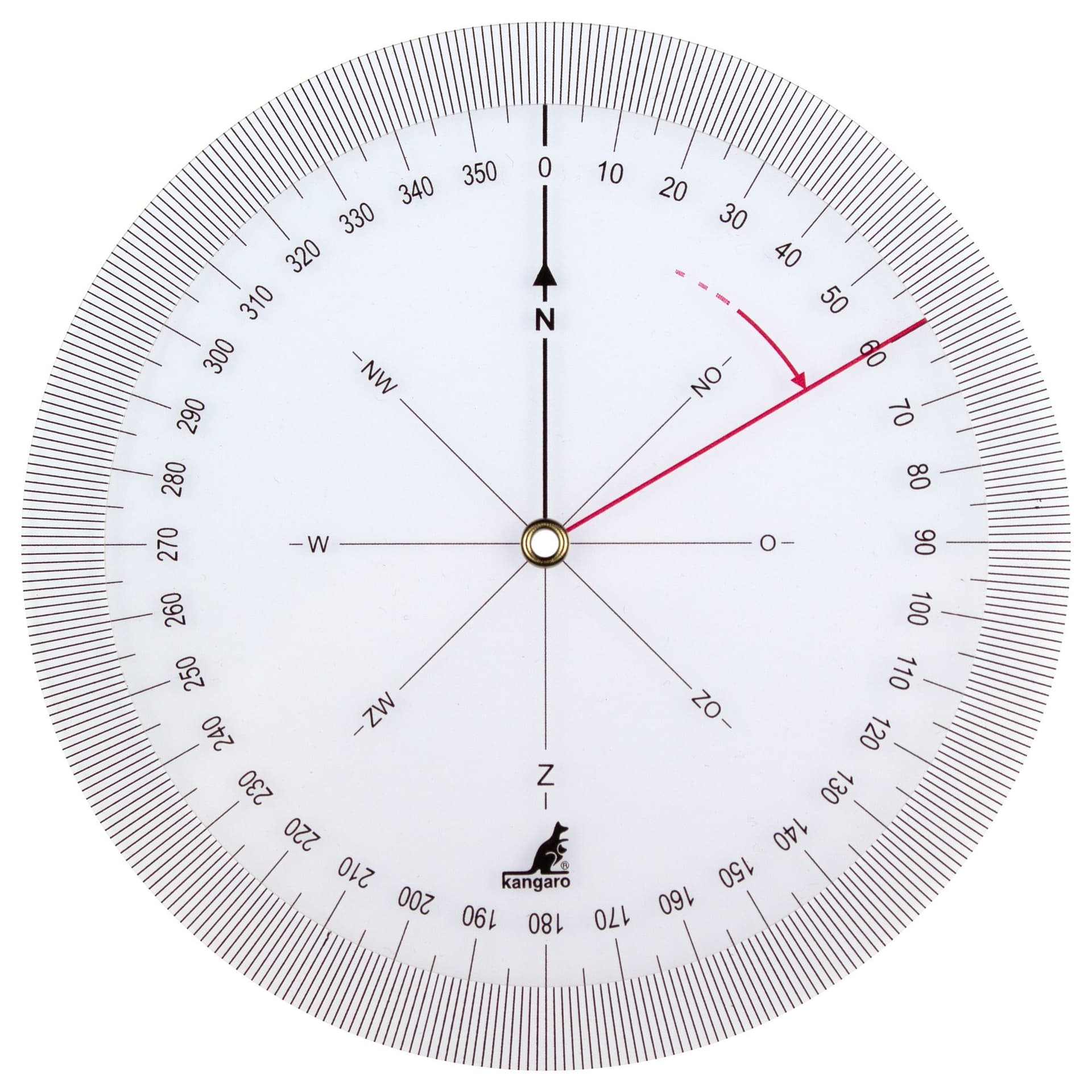 Koershoekmeter Kangaro kunststof 126mm transparant 2
