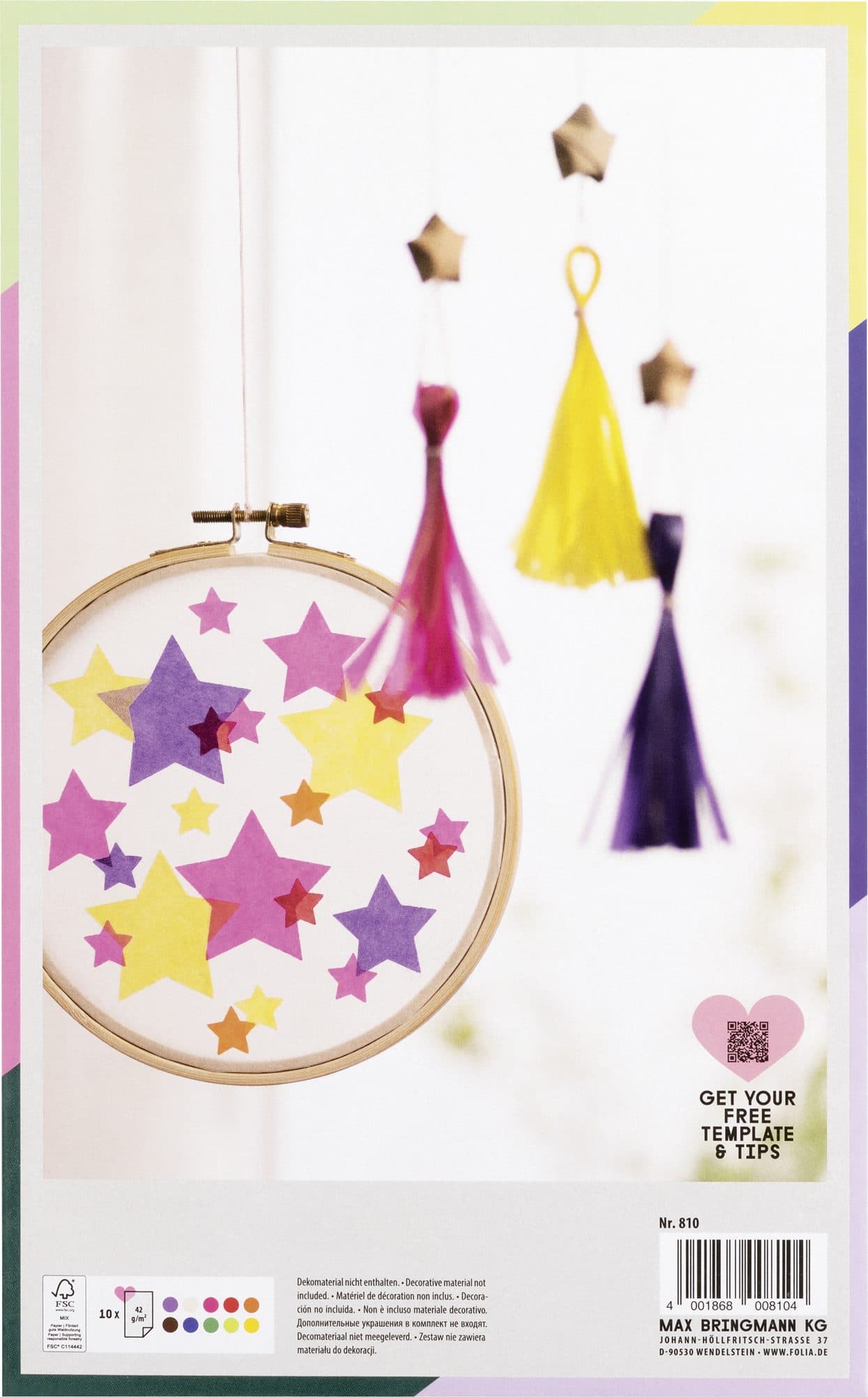 Transparant papier Folia 18.5x29.7cm 42gr 10 vel 10 kleuren 3