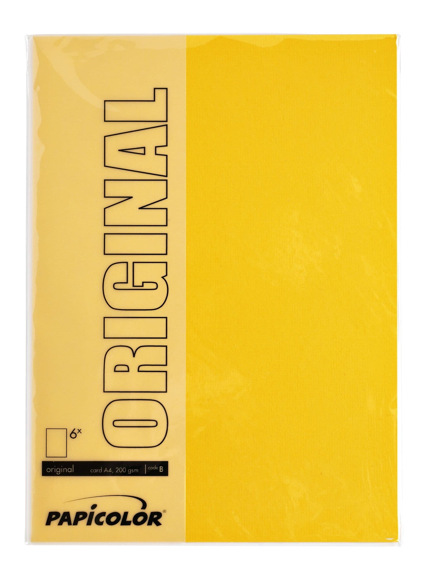 Kopieerpapier Papicolor A4 200gr 6 vel dottergeel 2
