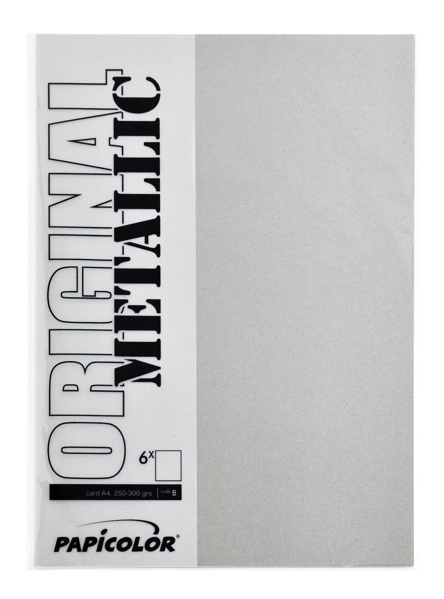 Kopieerpapier Papicolor A4 300gr 3 vel metallic zilver 2
