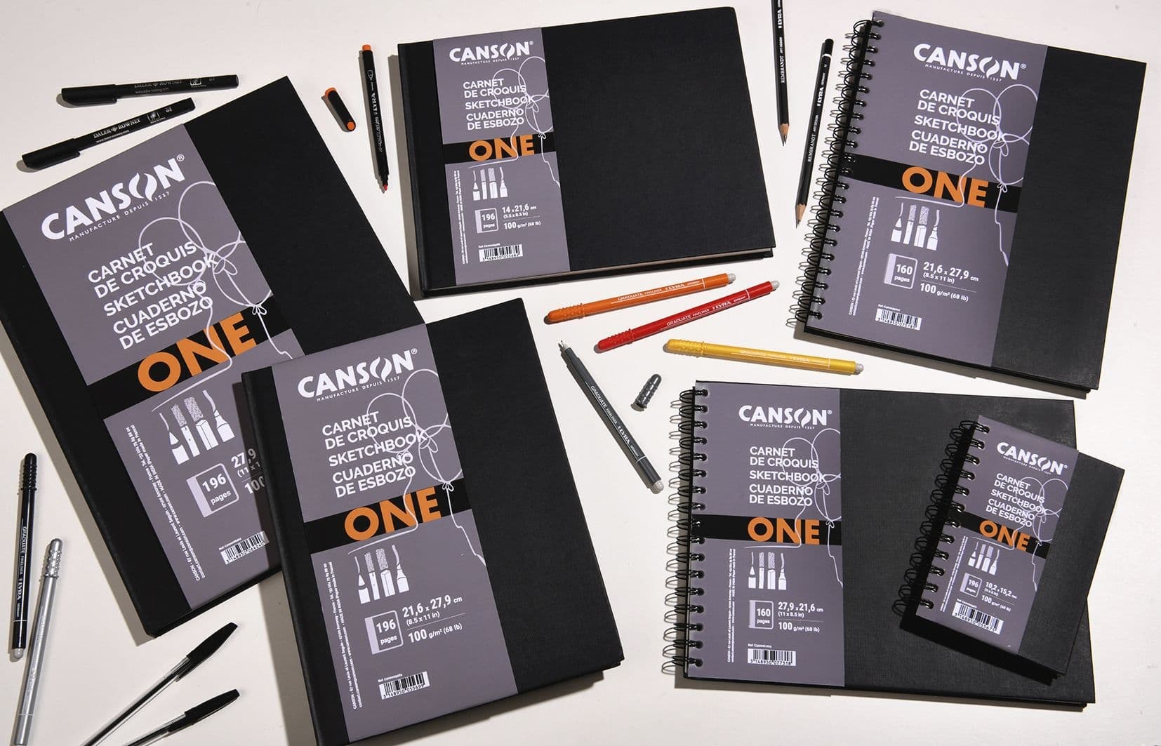 Schetsboek Canson Art Book One hardcover 98vel 100gr 140x216mm wit 2