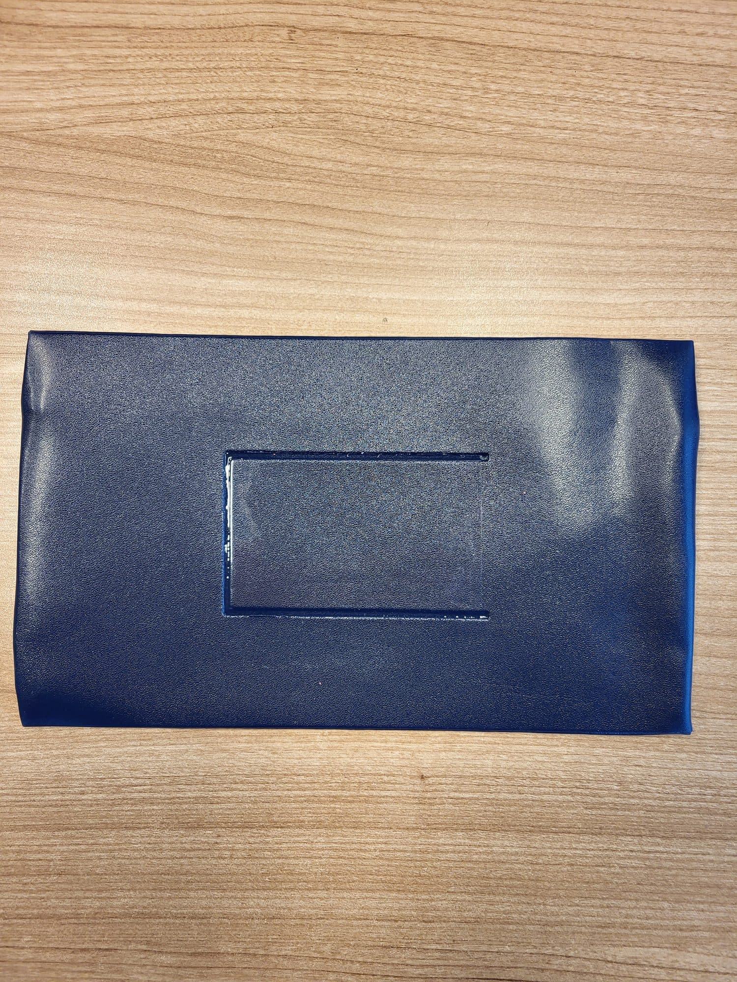 Schooletui 15x26cm met rits skai donkerblauw 2