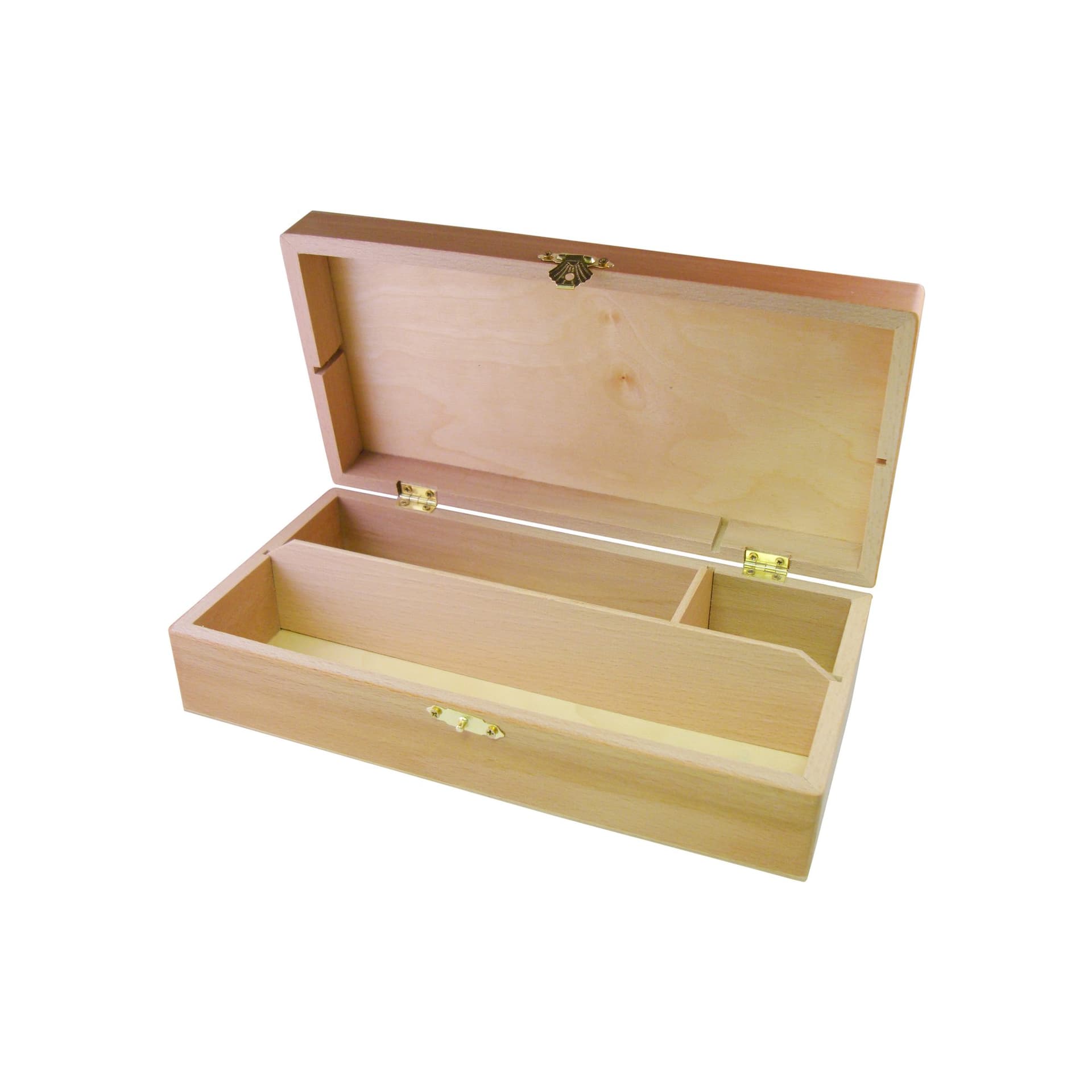 Tekendoos 25x12.5x6.5cm 3 vakken beukenhout 2