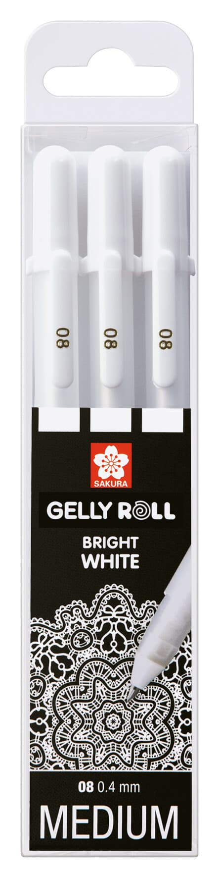 Gelschrijver Sakura Gelly Roll Classic 08 set à 3 stuks wit 2