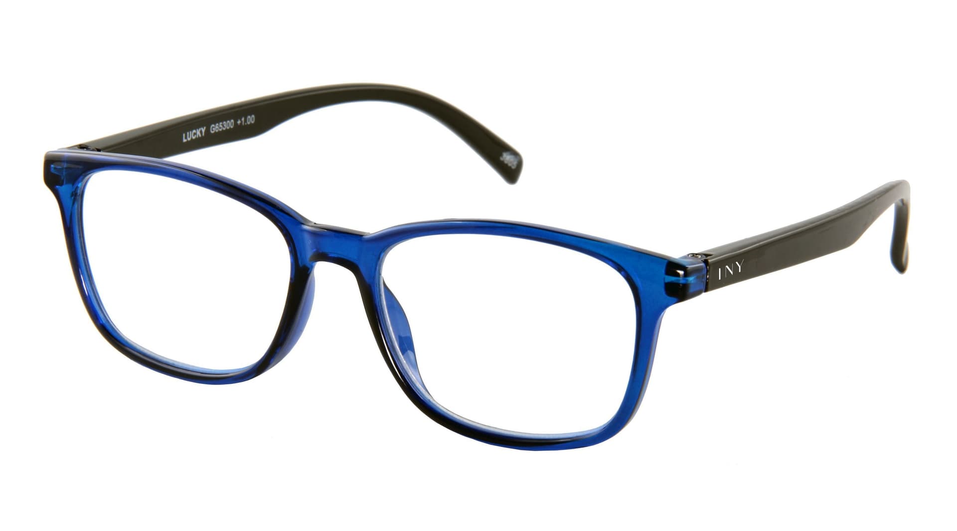 Leesbril I Need You +3.00 dpt Lucky blauw-zwart 2