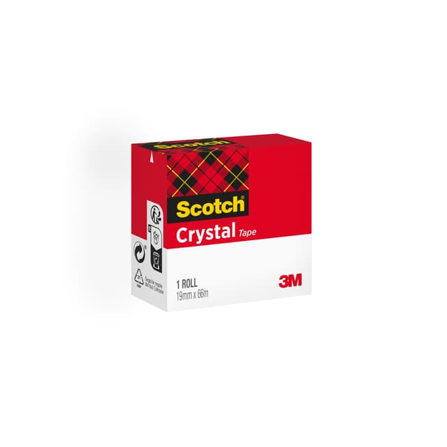Plakband Scotch Crystal 600 19mmx66m transparant 2