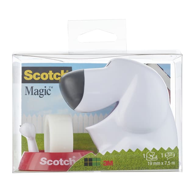 Plakbandhouder Scotch C31 hond + 1rol 19mmx7.5m 3