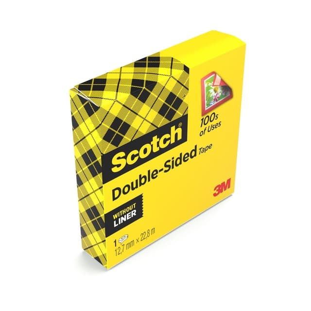 Plakband Scotch 665 12mmx22.8m dubbelzijdig 2