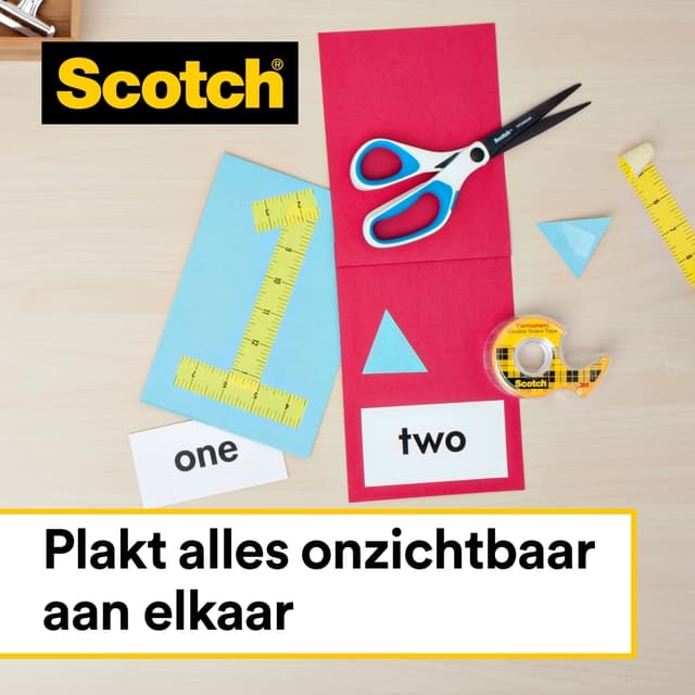 Plakband Scotch 665 12mmx22.8m dubbelzijdig 5