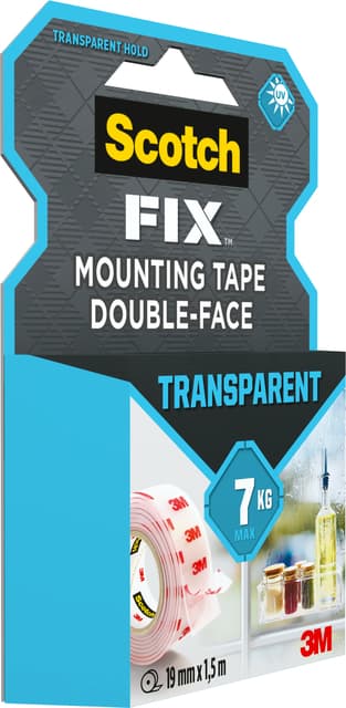 Plakband Scotch dubbelzijdig 19mmx1.5m transparant 4