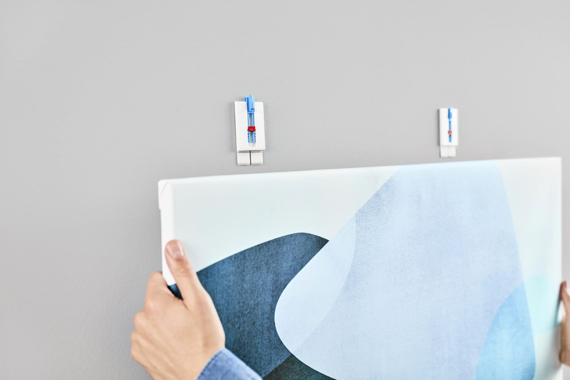Klevende spijker tesa® canvas- behang en pleisterwerk 2kg wit 2 stuks 4