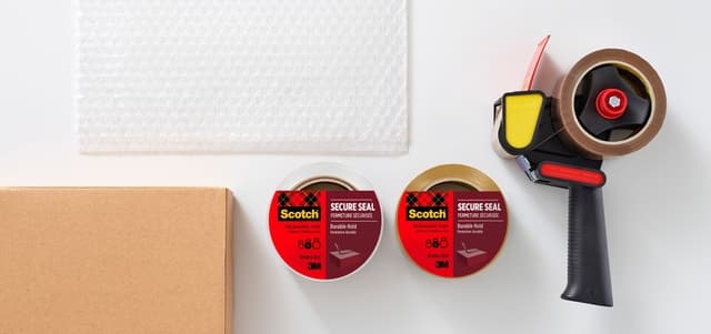 Verpakkingstape dispenser Scotch met 2 rollen Secure seal tape 50mmx66m bruin 5