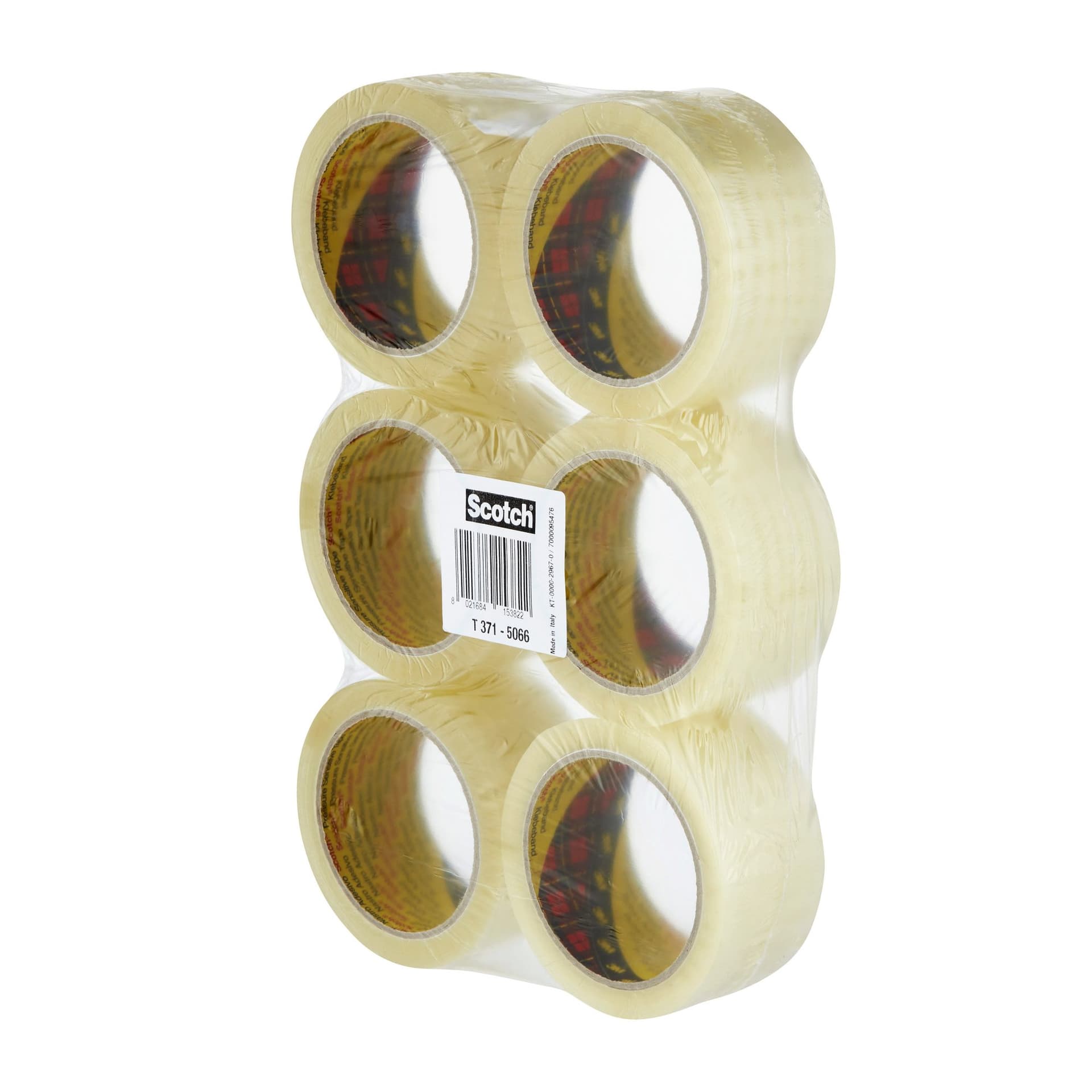 Verpakkingstape Scotch 371 50mmx66m transparant PP 6 rollen 2