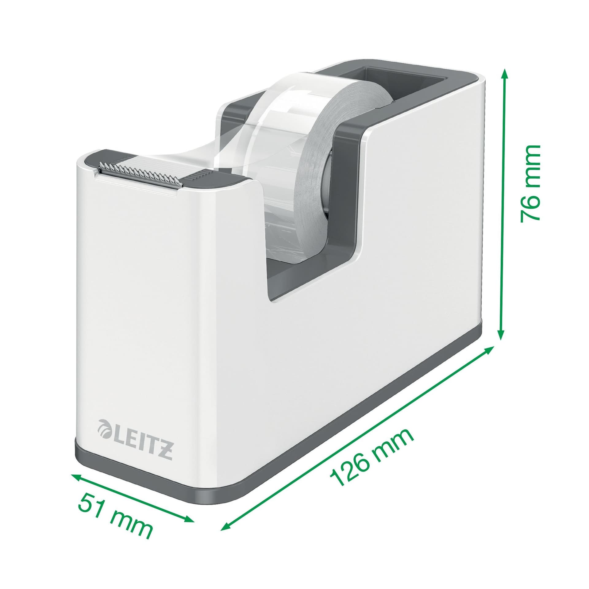 Plakbandhouder Leitz WOW wit/grijs 2