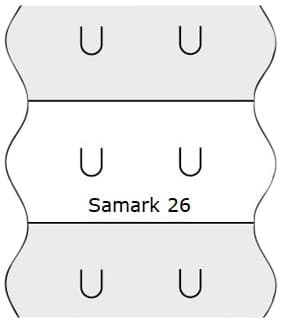 Prijsetiket 12x26mm Sato Samark wit afneembaar