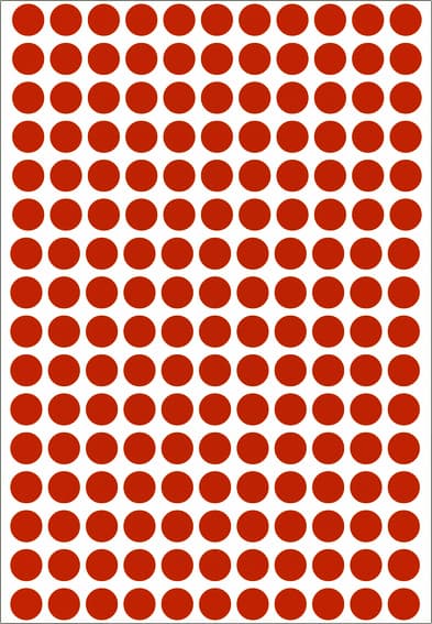Etiket HERMA 2212 rond 8mm rood 5632 stuks 3