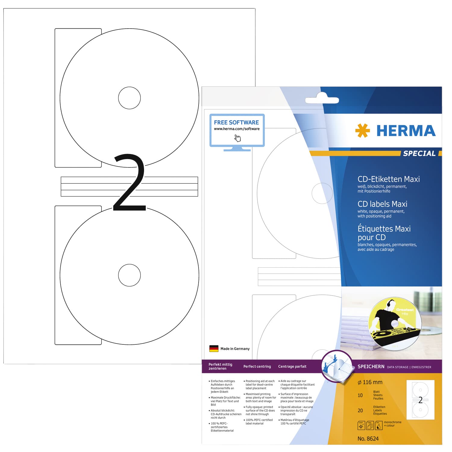 CD/DVD-etiketten