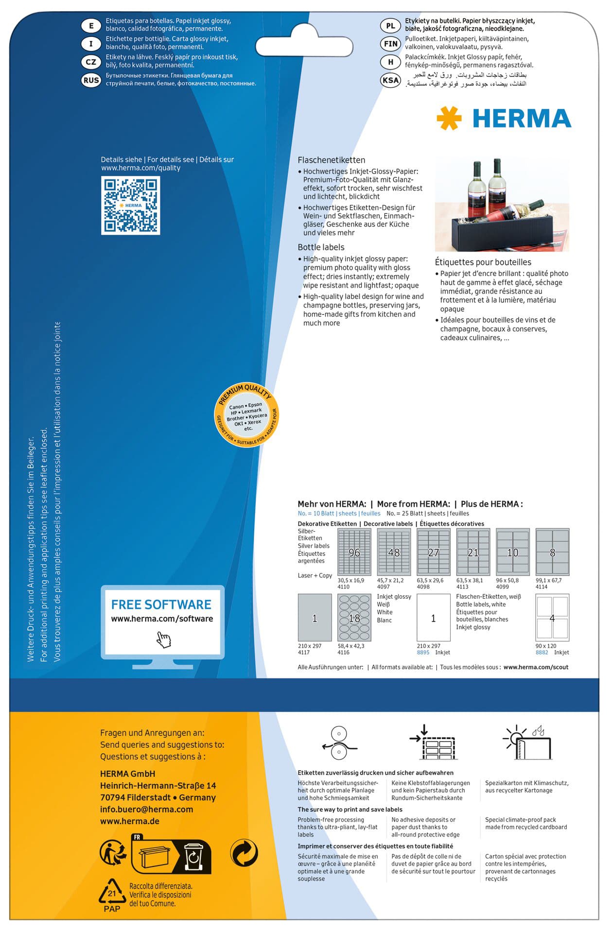 Etiket HERMA 8895 210x297mm A4 glossy wit 10 stuks 2