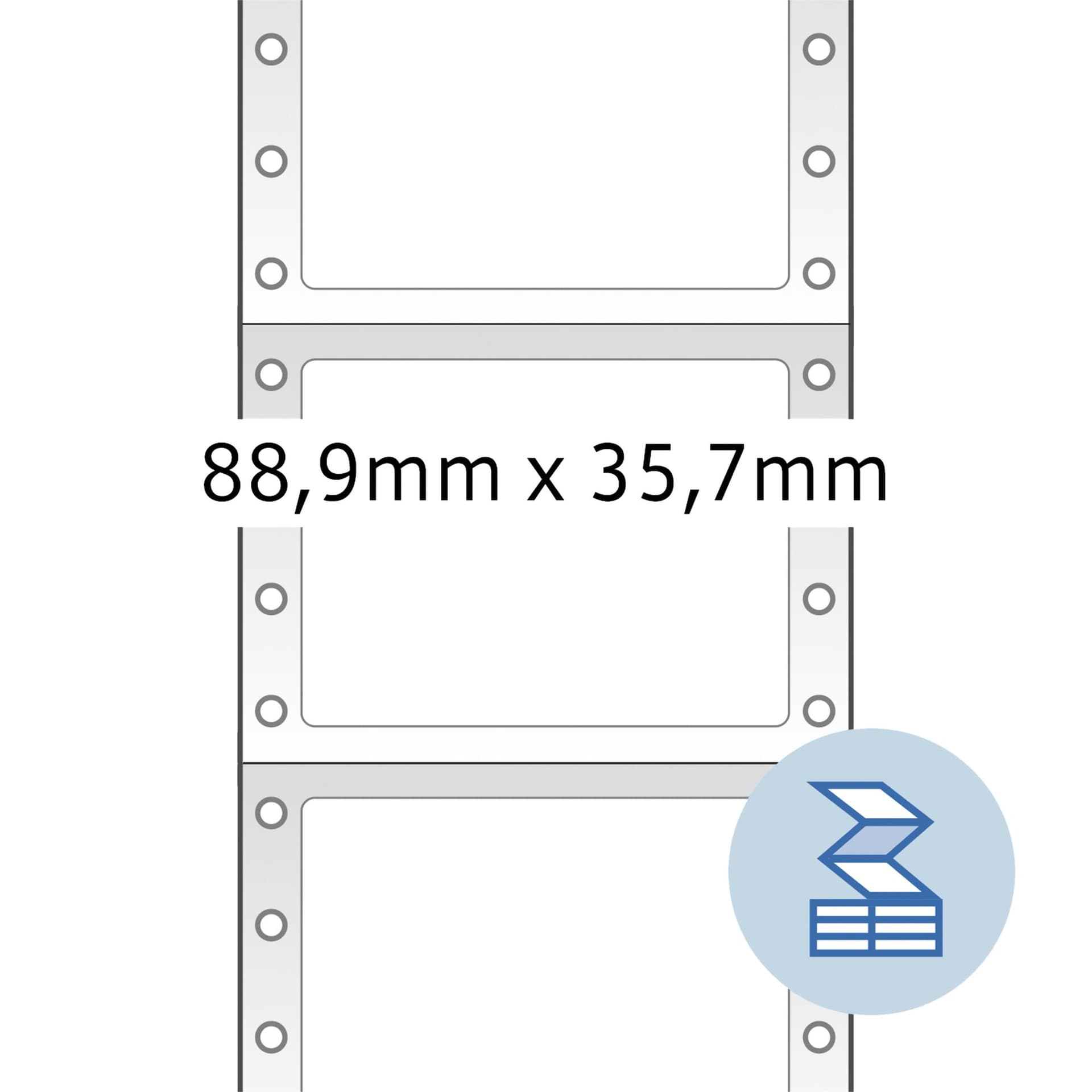 Etiket HERMA 8181 88.9x35.7mm 1-baans geel 2000 stuks 2