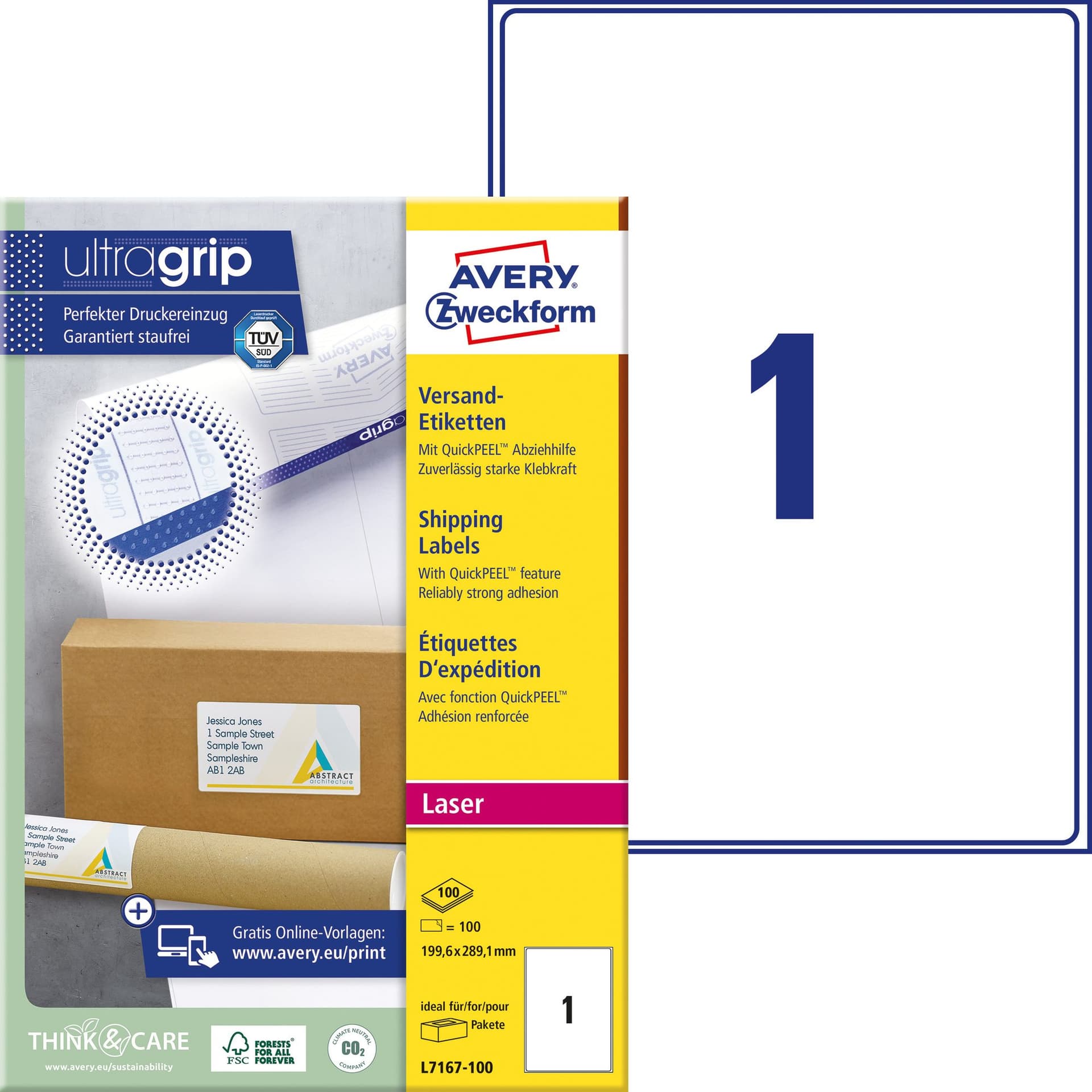Etiket Avery L7167-100 199.6x289.1mm wit 100 stuks 2