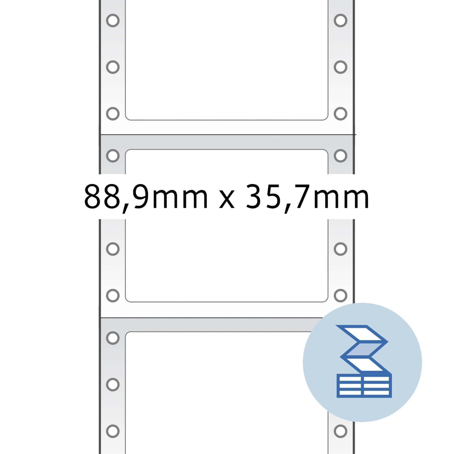 Etiket HERMA 8161 88.9x35.7mm 1-baans wit 2000 stuks 2