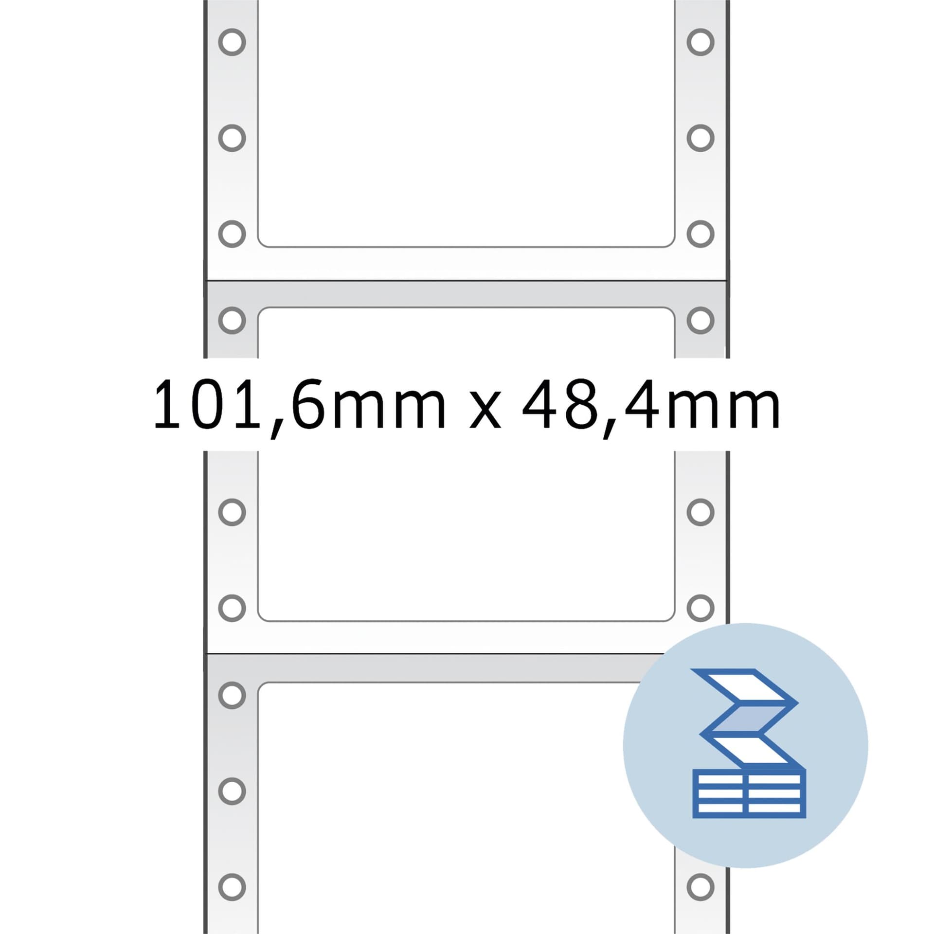 Etiket HERMA 8163 101.6x48.4mm 1-baans wit 2000 stuks 2