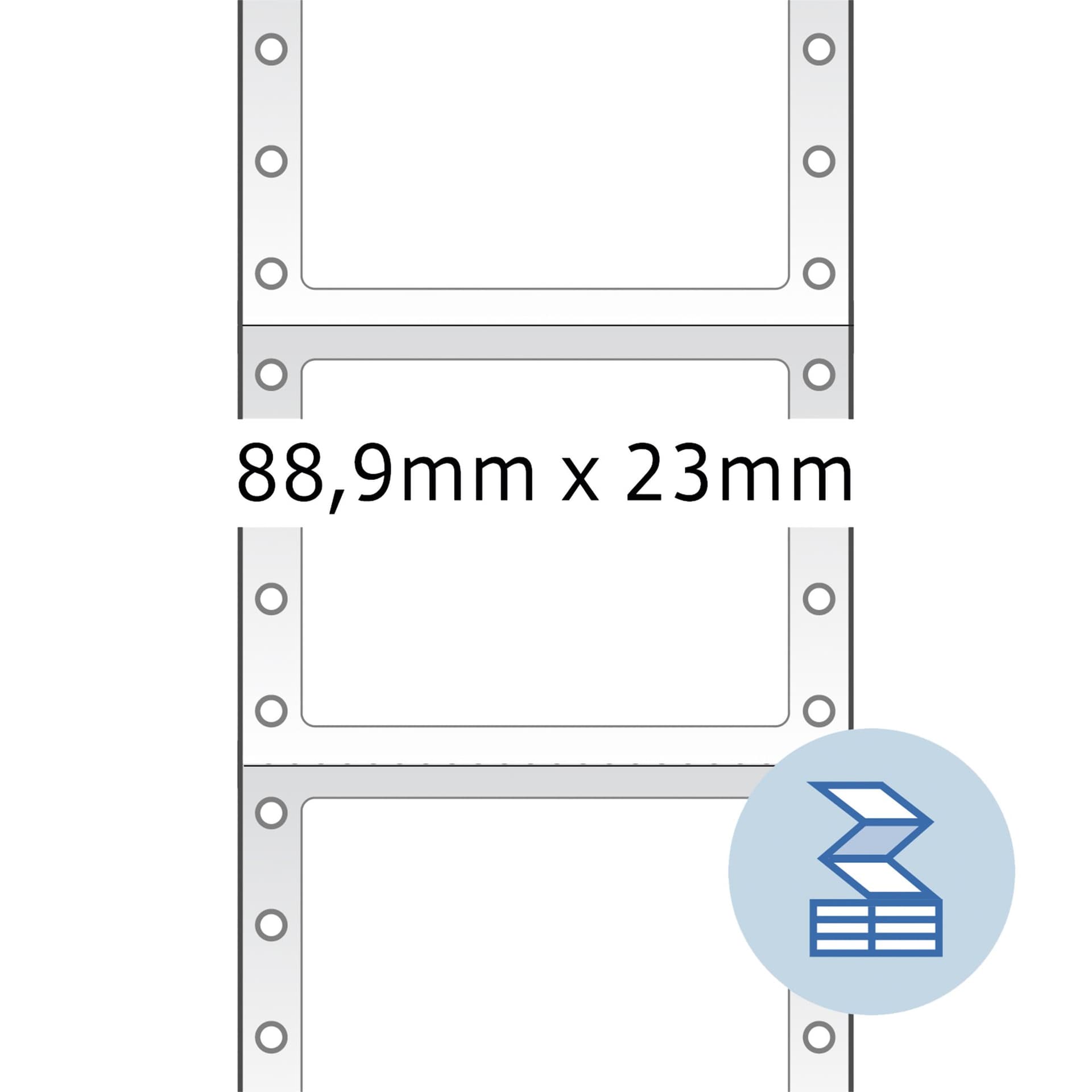 Etiket HERMA 8210 88.9x23Mm 1-baans wit 6000 stuks 2