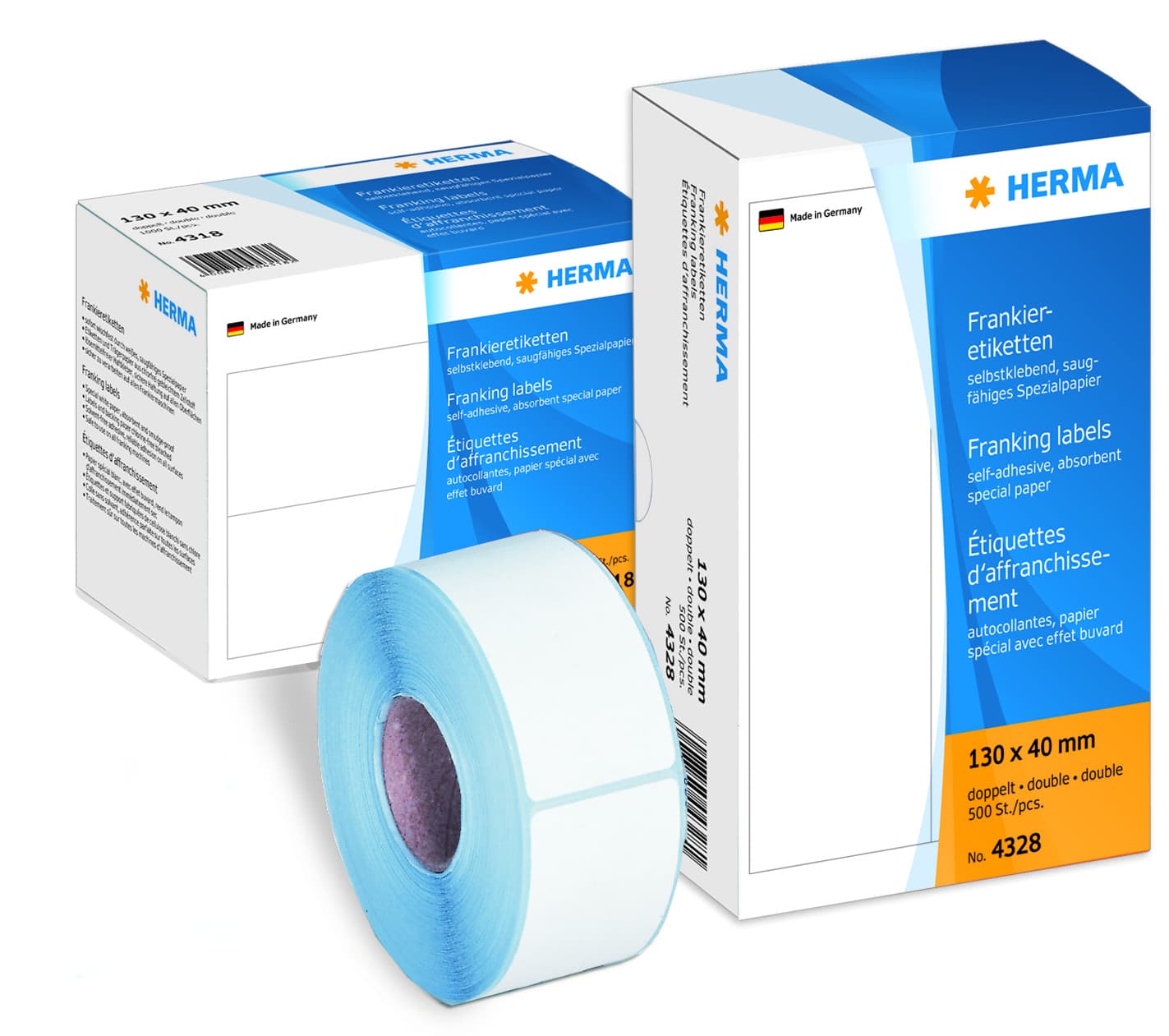 Frankeeretiket HERMA 4329 dubbel 163x45mm 500 stuks 2