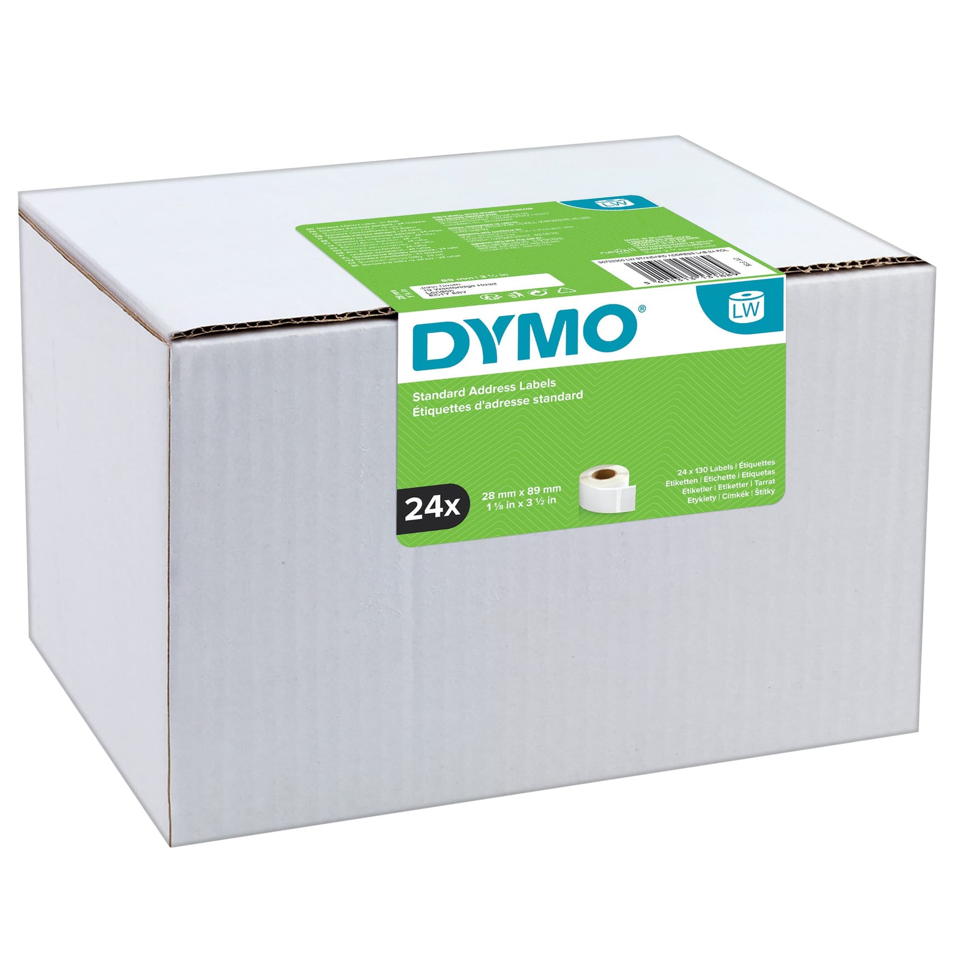 Etiket Dymo LabelWriter adressering 28x89mm 24 rollen á 130 stuks wit 2