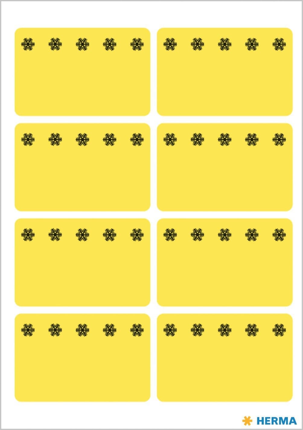 Etiket HERMA 3771 26x40mm diepvries geel 48 stuks 2