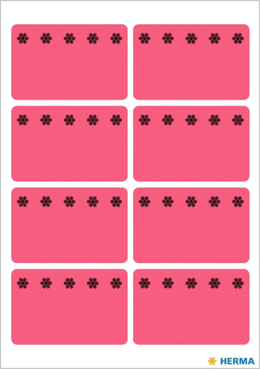 Etiket HERMA 3772 26x40mm diepvries rood 48 stuks 2