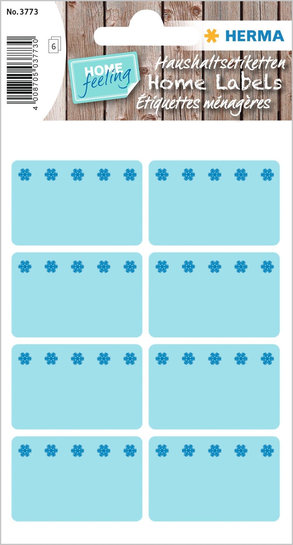 Etiket HERMA 3773 26x40mm diepvries blauw 48 stuks