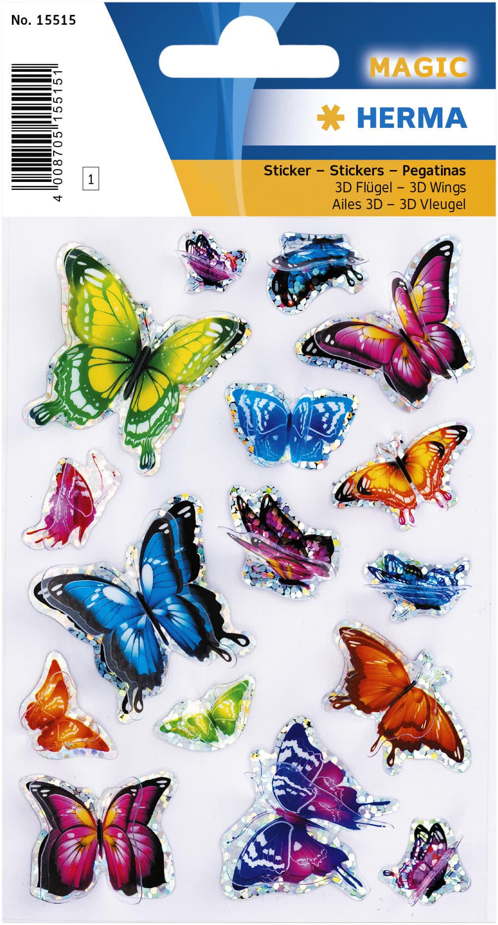 Etiket HERMA 15515 vlinder 3D vleugeleffect 2