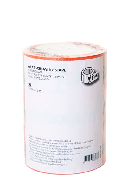 Waarschuwingstape IEZZY breekbaar 50mmx66m oranje/zwart 3