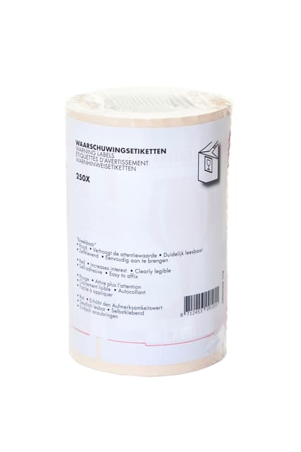 Waarschuwingsetiket IEZZY breekbaar 80mmx100m rood 250 stuks 2