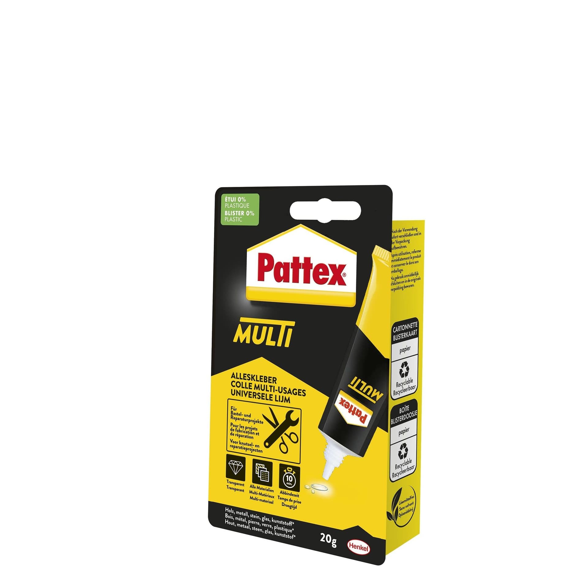 Alleslijm Pattex Multi tube 20 gram op blister 2