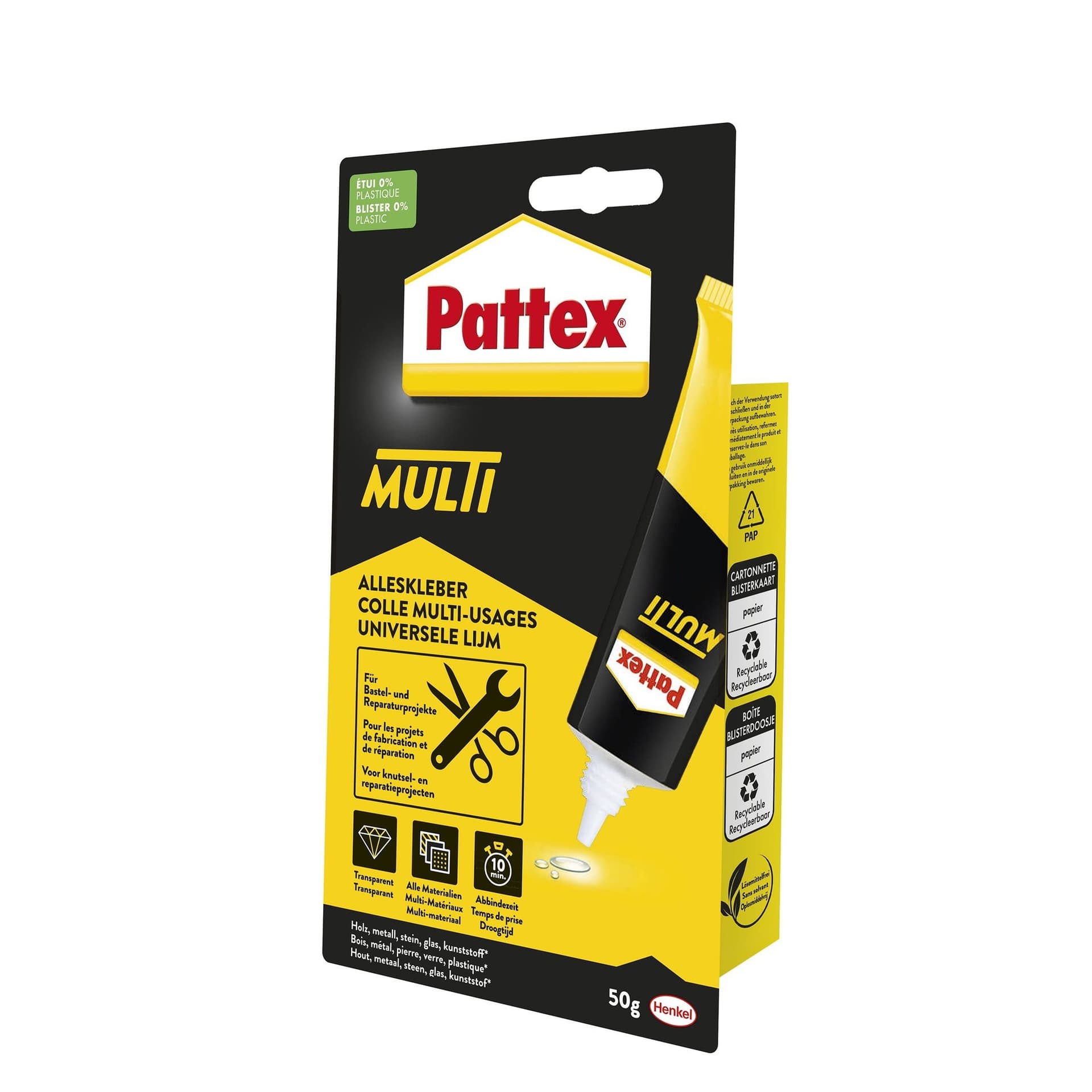 Alleslijm Pattex Multi tube 50gram op blister 2