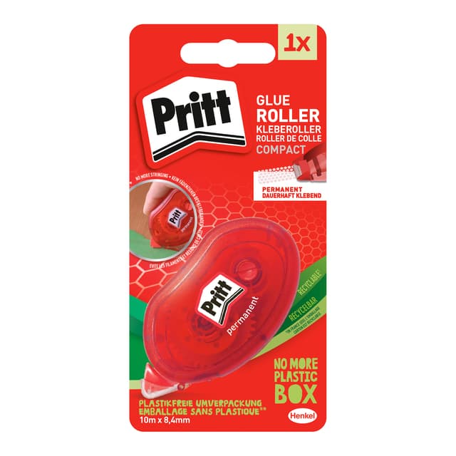 Lijmroller Pritt Compact permanent 10m op blister 2