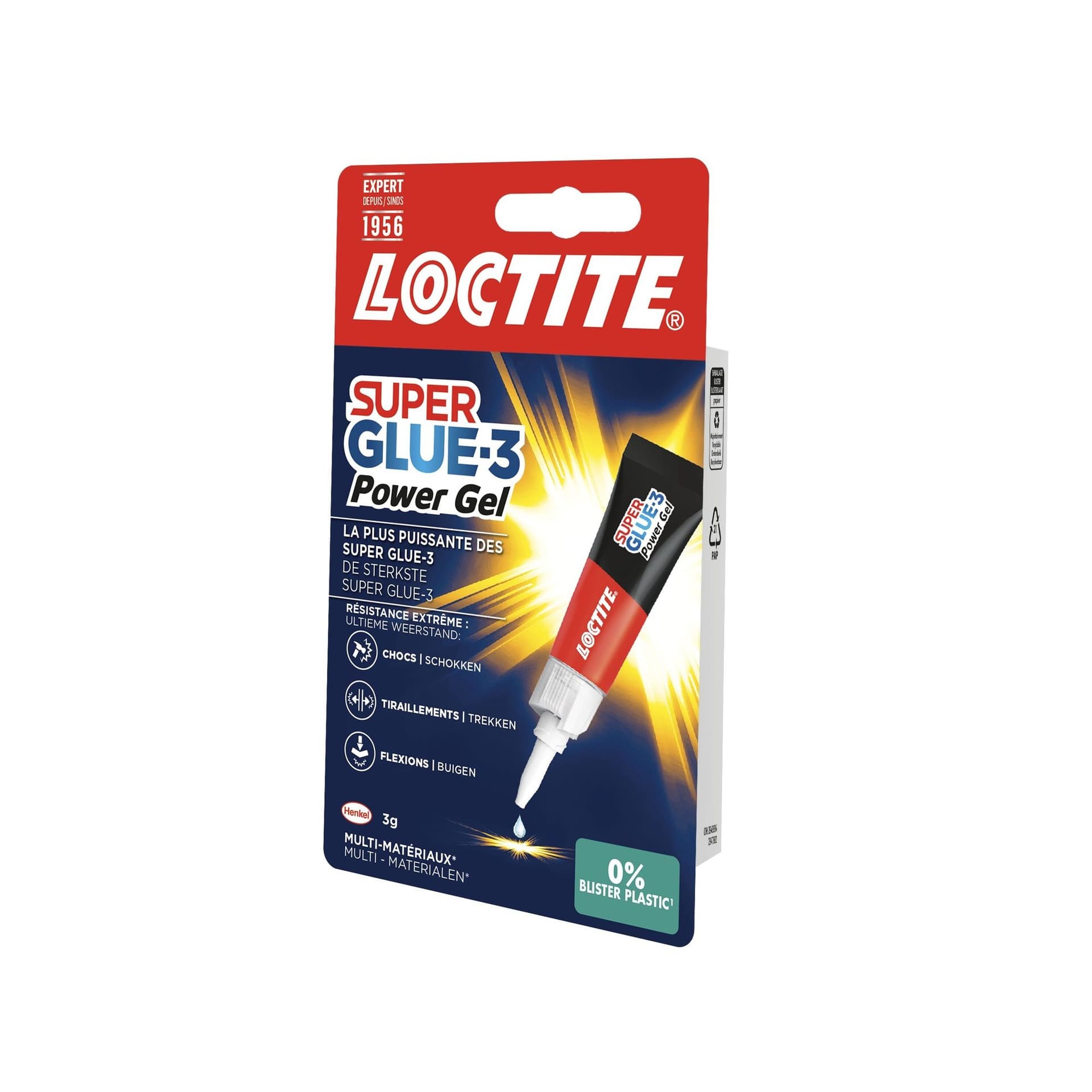 Secondelijm Loctite Powerflex GEL tube 3 gram op blister 2