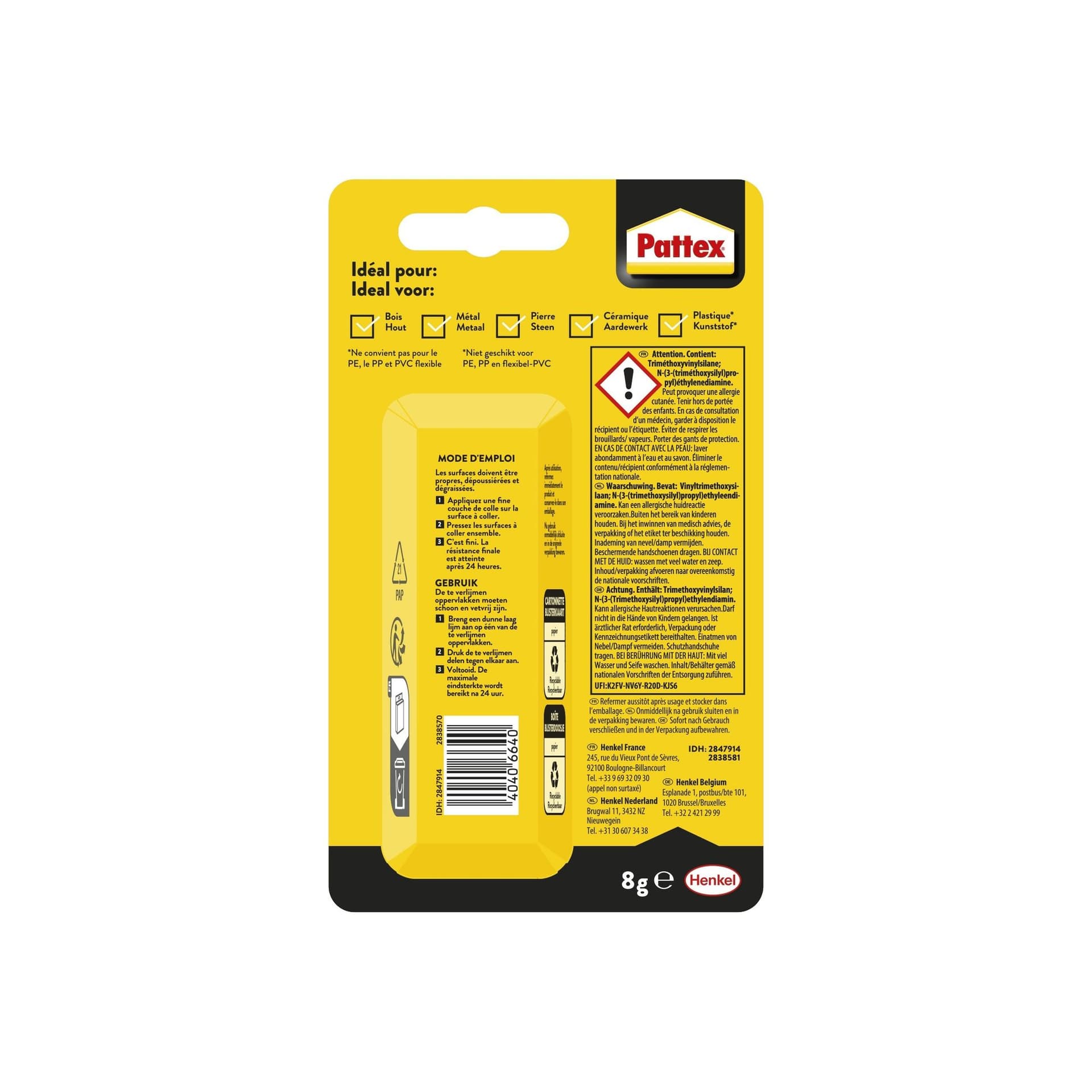 Alleslijm Pattex Repair Extreme tube 8 gram op blister 3