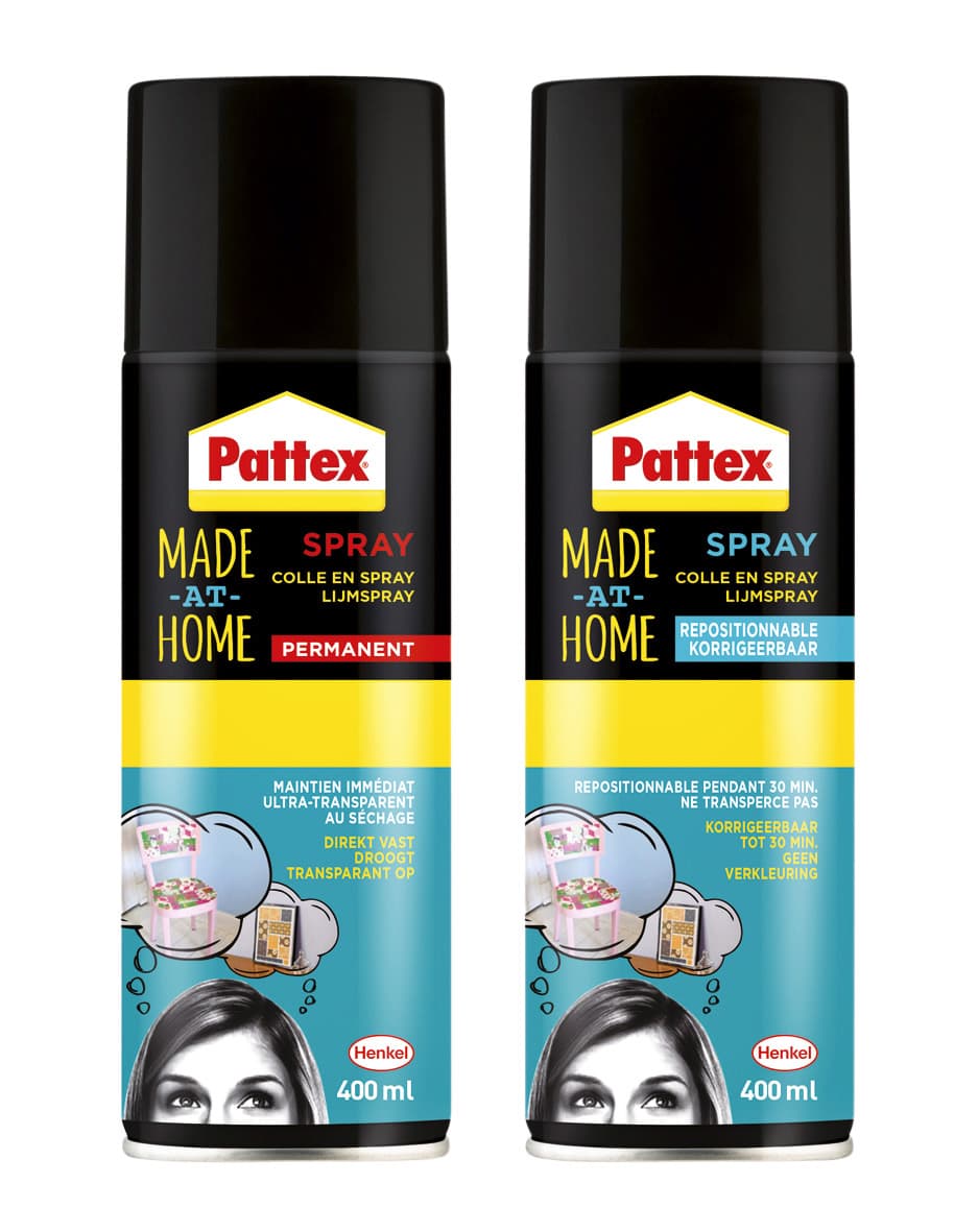 Lijmspray Pattex hobby spuitbus permanent 400ml 2
